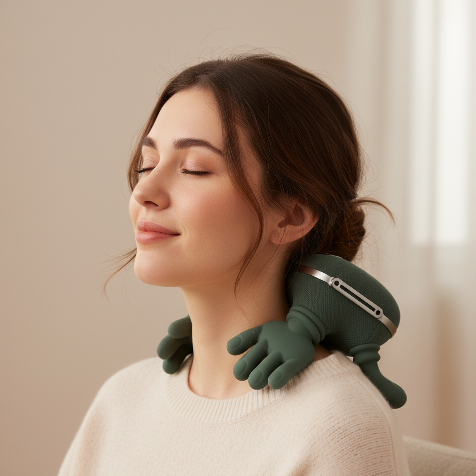 Masseur Cervical Shiatsu Pro – Pression & Chaleur (Effet "Mains Réelles")